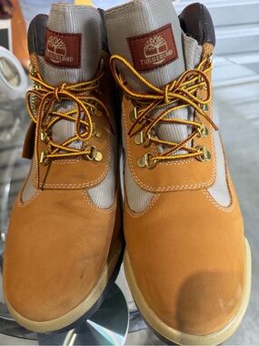 Timberland Men's Tan Nubuck Leather Lace-Up Boots